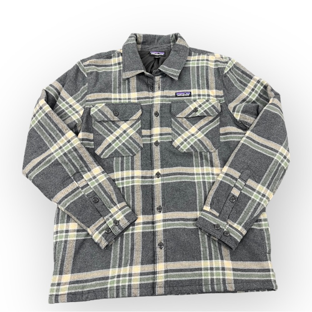 Patagonia Insulated Organic Cotton Midweight Fjord Flannel Shirt Men’s Sz. Large